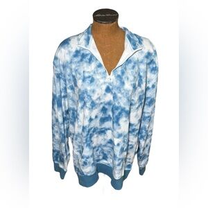 Original Use Blue and White Zip Up Sweater Size XL